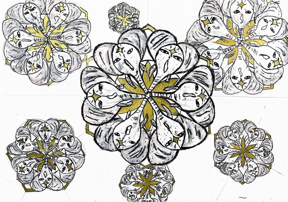 Jai Ganesh — geometric drawing of Ganesh by Michael Shankara