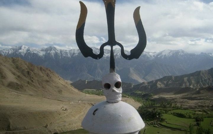 View from a Buddhist monastery in the Himalayas, photo by Michael Shankara