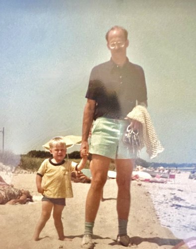 Michael and his father Robert in the late 1970s