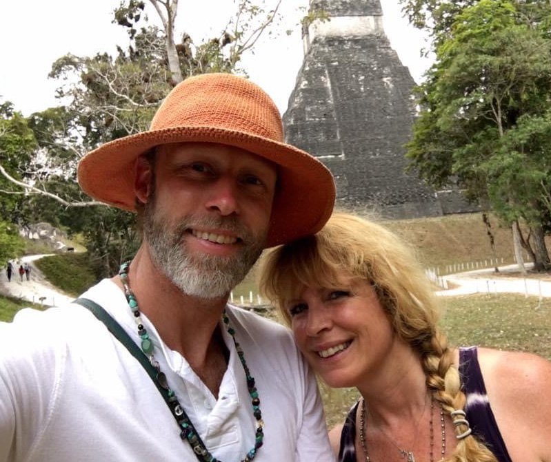 Michael and Katrina at the Tikal Pyramids in Guatemala